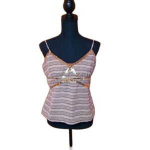 Nine West suit sequined top neutral color sz 6